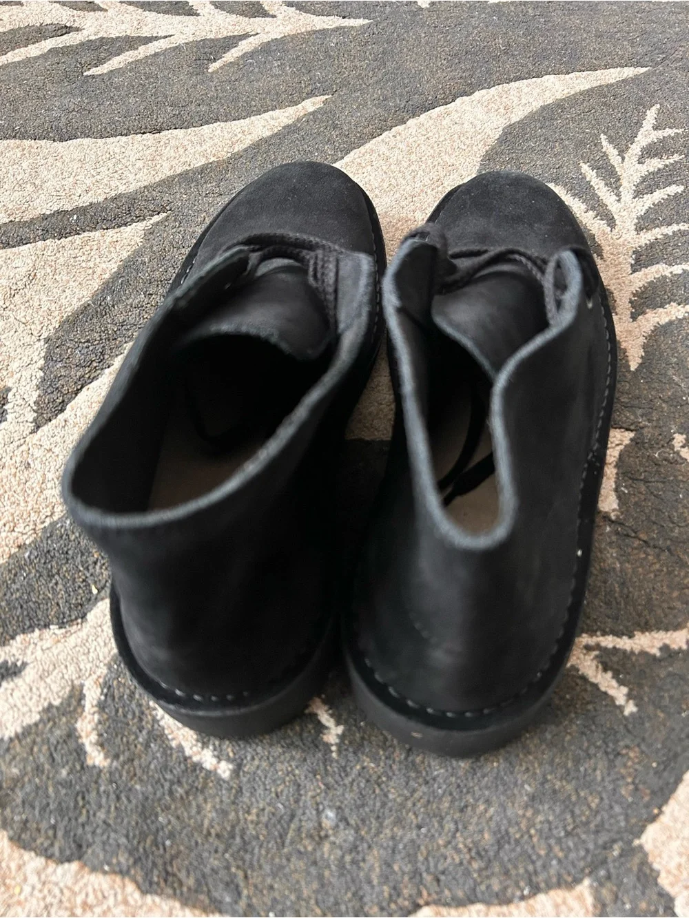 Clarks Black Suede Chukka/Bushacre Boots for Men